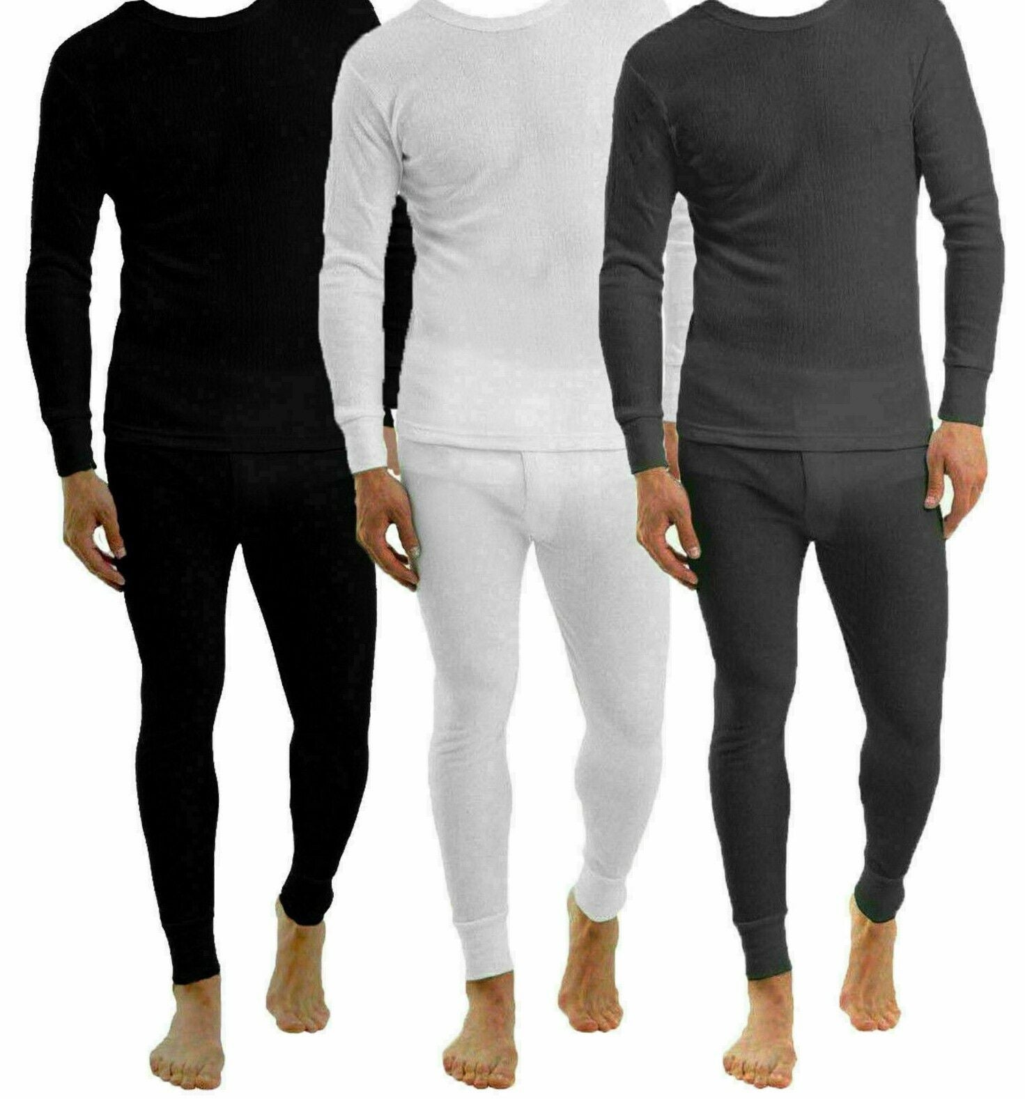 Mens Thermal Long Johns Short & Long Sleeve T-Shirts Bottom Warm Underwear Basel - Comfyfit ltd