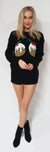 New Women's Rude Christmas Jumpers Valium & Wine Knitted Rude Christmas Sweater - Comfyfit ltd