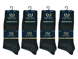 Men's Socks Ralph Rossini Premium Quality Design Gift Plain Black Cotton Socks