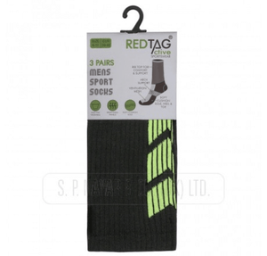 12 Pairs Mens Soft Cushion Sole, Polyester Sports and Workout Socks Size 6-11 UK - Comfyfit ltd