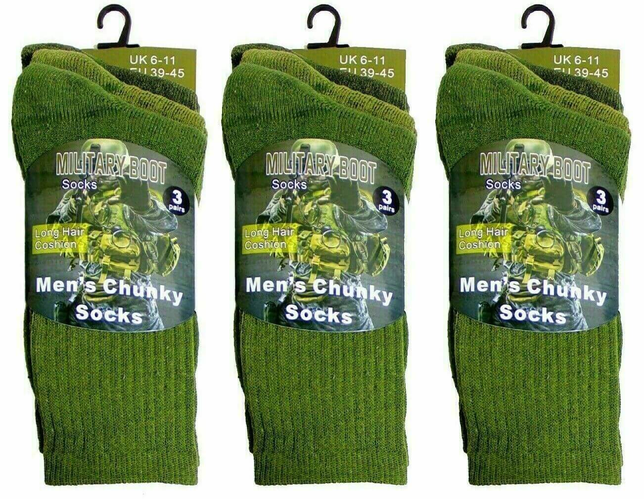 Mens Army Military Patrol Combat Boot Chunky Hiking Socks Thermal Socks