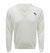 MEN'S WARM SWEATER TOPS JERSY BOWLING V-NECK KNITTED WHITE JUMPER WITH LOGO