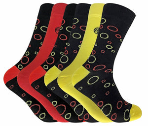 12 Pairs Men's Alexander Green Luxury Bamboo Socks Stripes Pattern Size UK 7-11 - Comfyfit ltd