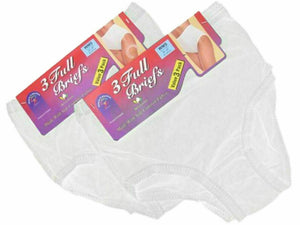 3,6 Ladies Full Mama 100% Cotton Briefs Knickers Underwear All Sizes WMS-XXXOS - Comfyfit ltd