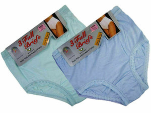 3,6 Ladies Full Mama 100% Cotton Briefs Knickers Underwear All Sizes WMS-XXXOS - Comfyfit ltd