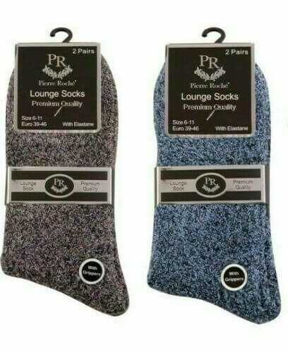 6 Pairs Men's Thermal Cosy Lounge Socks Soft Slipper With Grip UK 6-11 - Comfyfit ltd