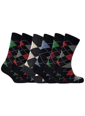 12 Pair Men socks Fashion Argyle  Design Socks Argyle Suit Office Socks - Comfyfit ltd