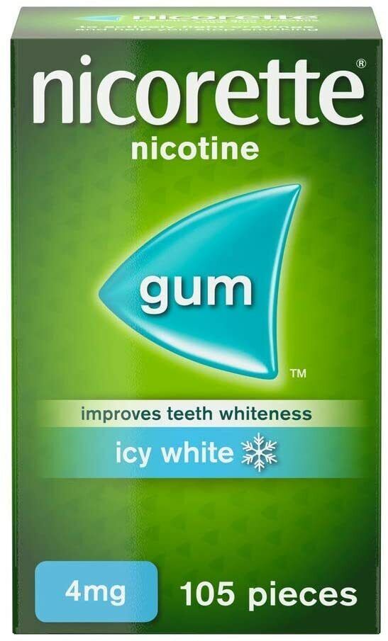 New Icy White 4 mg Gum 105-Pieces,  Gum