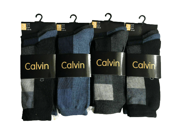 3-6 Pairs Men's MIX Coloured Design Calvin Fashion Socks Uk-Size 6-11 Eur-39/46