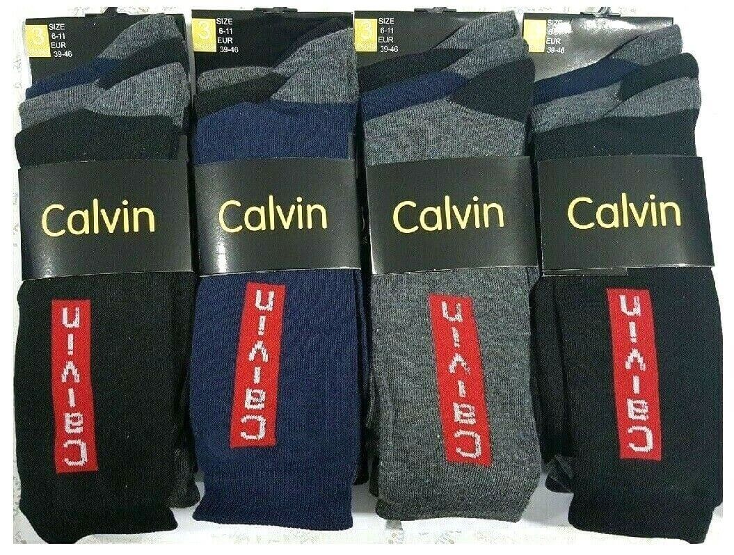 3 Pairs Men's Design Calvin Fashion Socks Socks Size UK 6-11 EUR 39-46 - Comfyfit ltd