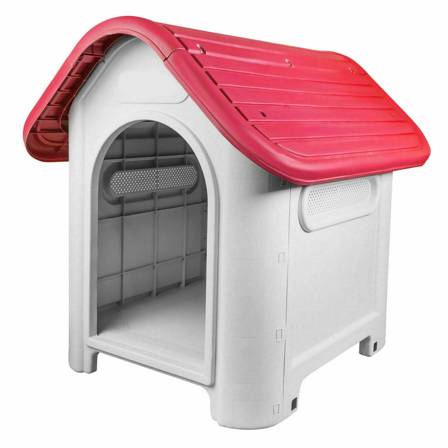 New Pet DOG Kennel CAT House Weatherproof Indoor Outdoor Animal Shelter Red