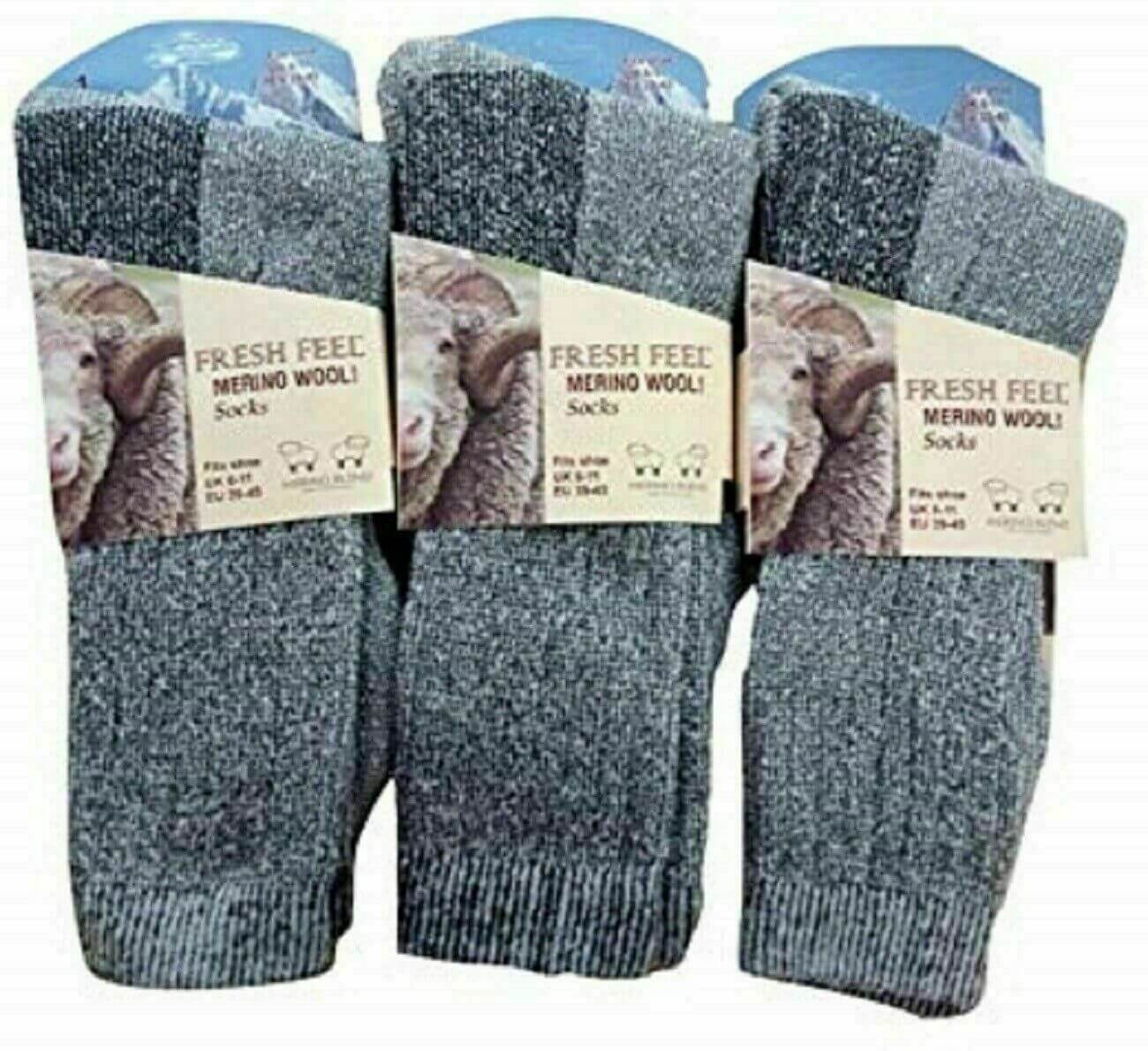New Wool Men's Thick Heavy Duty & Wool Blend Work Hiking Boot Socks Winter Warm - Comfyfit ltd