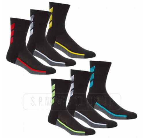 12 Pairs Mens Soft Cushion Sole, Polyester Sports and Workout Socks Size 6-11 UK - Comfyfit ltd