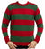 Men's Freddy Halloween Red-Green Striped Jumper Kruger Halloween Fancy Dress - Comfyfit ltd