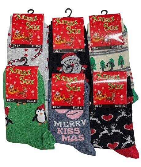 NEW winter cotton Xmas Sox set colourfu Christmas socks Set for men's & women's - Comfyfit ltd