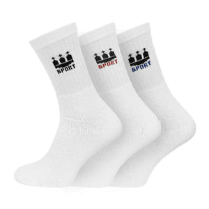12 Pairs Men's Sports Socks  Kensington Style Footbal Crown Socks Cotton UK 6-11 - Comfyfit ltd