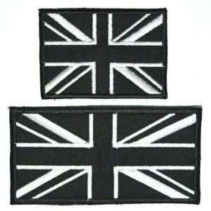UK Flag Patch hook &lo op Sew On Union Jack Army Embroidered By comfyfit